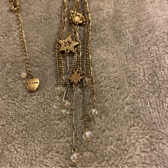 Betsey Johnson Heavens to Betsey Cow Jumped Over The Moon Dangle Necklace RARE - Picture 9 of 11